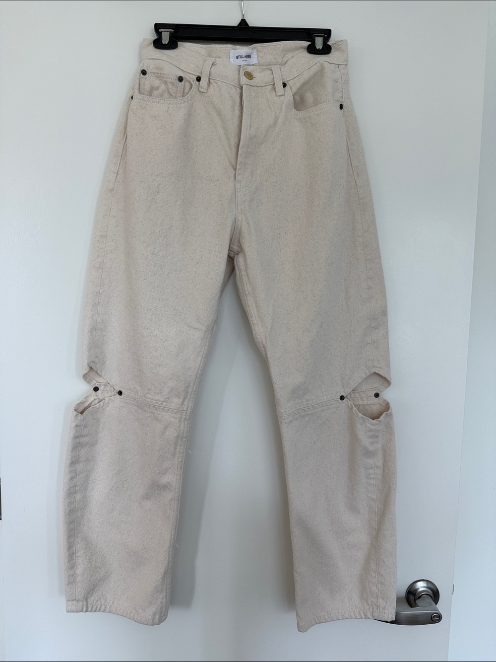 Women's High-Rise Cream Jeans